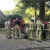 Brandweeroefening op een prachtige locatie