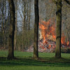 Paasvuur Sleen vroegtijdig in de brand