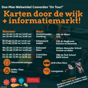 Karten door de wijk en informatiemarkt