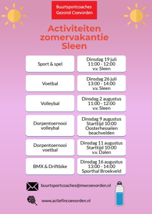 Buurtsport zomeractiviteiten in Sleen