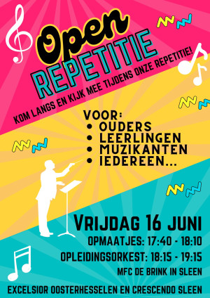 Open repetitie Crescendo op 16 juni