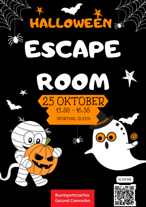 Halloween escape room op 25 oktober