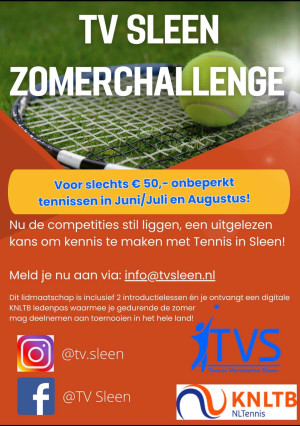 Zomerchallenge bij Tennisvereniging Sleen