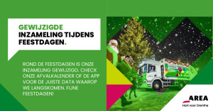 Gewijzigde inzameling tijdens de feestdagen