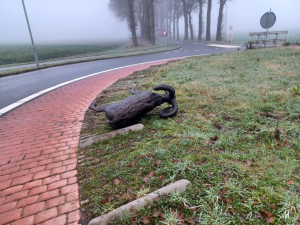 Rotonde rammen opnieuw vernield